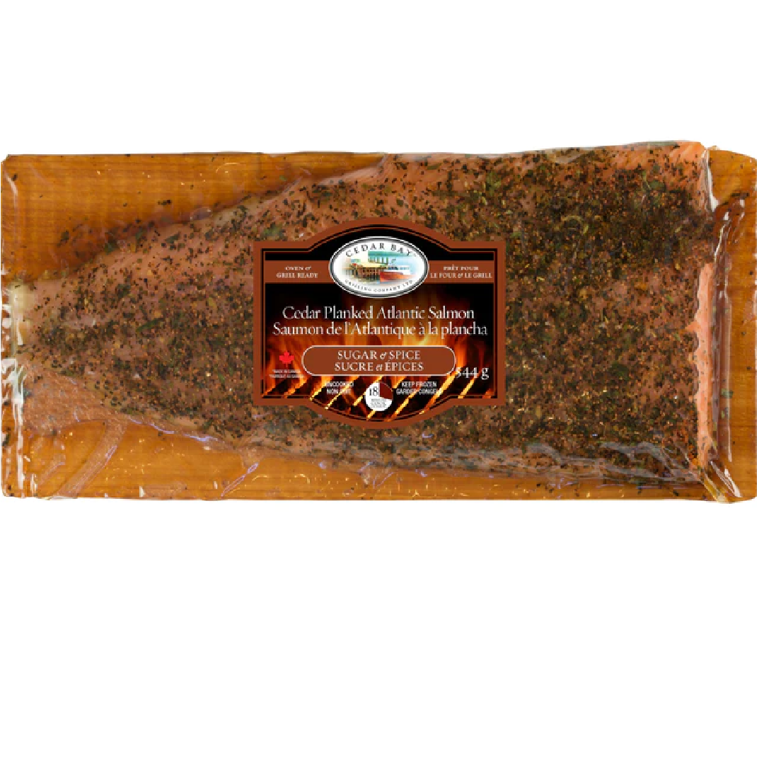 Salmon - Sugar and Spice Full Fillet on Cedar Plank (544g)